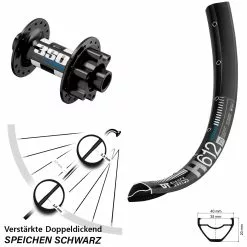 Dt-swiss Breites Vorderrad 27,5 Zoll Verstärkt H 612 DT Swiss 350 Hybrid 15x100 Mm 6-loch