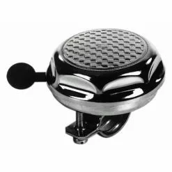 Reich Fahrradklingel Schachbrett Zink Silber