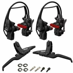 Magura HS22 Race EVO 2 Bremsenset 550 / 1200 Mm Schwarz Mit Roten Belägen