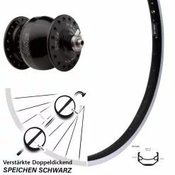 Nabendynamo 26 Zoll Vorderrad Ryde Andra 40 Mit Son 28 Schwarz