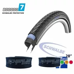 Schwalbe Fahrradreifen-Schlauch-Set 28 Zoll Marathon Plus 37-622