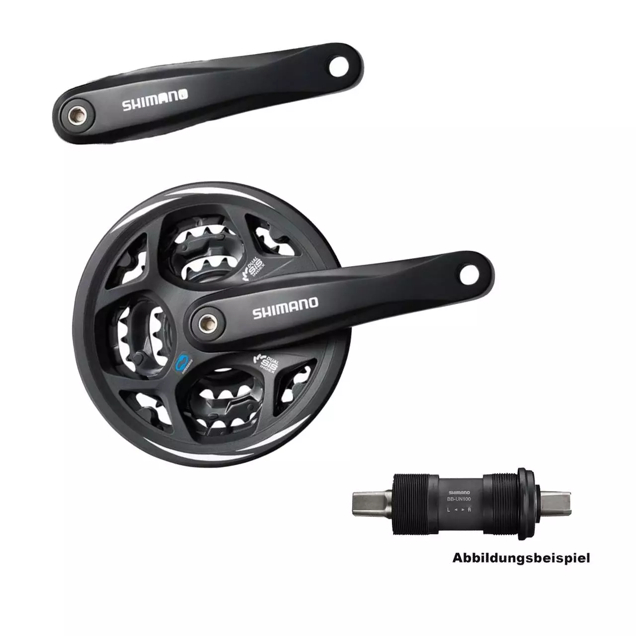 Shimano Kurbel Tretlager Set Altus FC-M311 Schwarz 1 Shimano Kurbel Tretlager Set Altus FC-M311 Schwarz